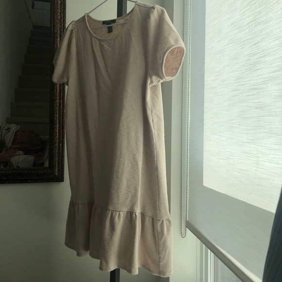 Adorable cream/beige ribbed babydoll dress/top - Picture 10 of 10